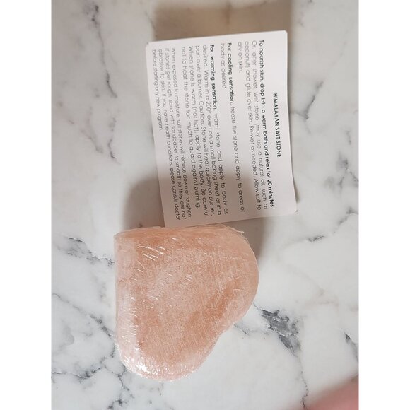 Saltability Himalayan Salt Heart-Shaped Massage Stone With Red Organza Bag - Picture 3 of 4